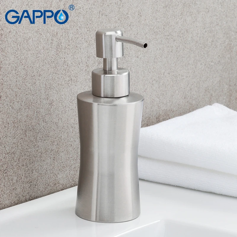 GAPPO liquid soap dispensers bathroom stainless steel color emulsion bottle bath 400ml bathroom accessories soap pump