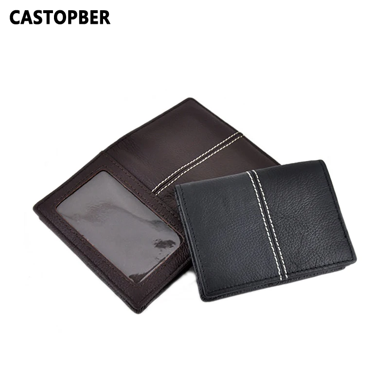 

100% First Layer Of Genuine Leather Credit Card Holder Brand Men Card Case Cowhide Business Card Case For Men High Quality Brand