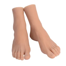1 пара Силиконовый манекен в натуральную величину ножной дисплей модель для эскиза дизайн ногтей практика ювелирных изделий сандалии обуви носок дисплей