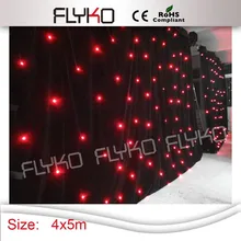 Низкая цена 4x5 м 120 шт Складные черные светодиодные Звездные занавески