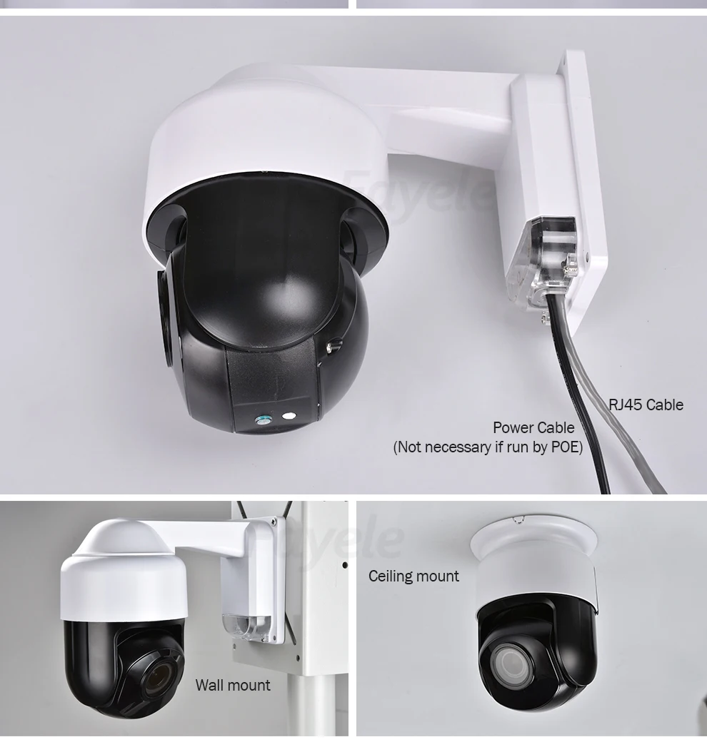 CCTV безопасности H.265 POE 1080P IP камера Мини скоростная купольная PTZ камера 5MP 4X Zoom 2MP IR60M День Ночь ONVIF P2P мобильный вид аудио