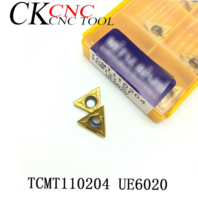 

10PCS TCMT110204 UE6020 TCMT21.51 Carbide Inserts Internal Turning Tool TCMT 110204 Lathe Tool CNC Cutter