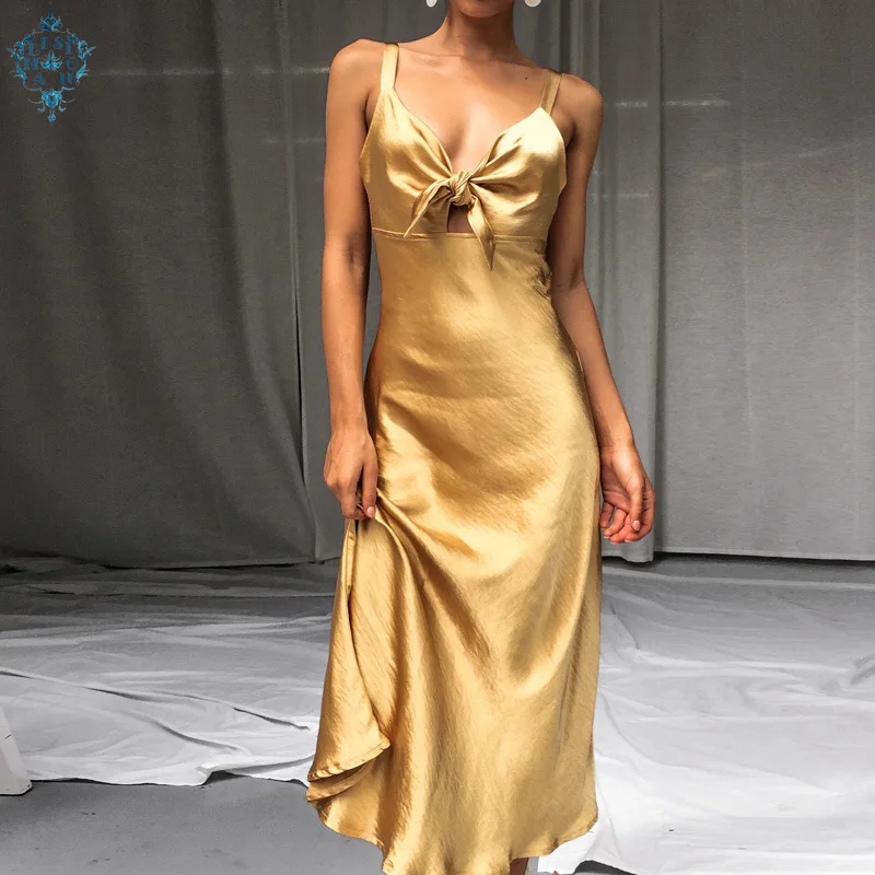 

Ameision Elegant Evening Dresses A-Line Sleeveless Spaghetti Strap Sexy Backless Dresses 2019 Ladies Formal Party Dresses