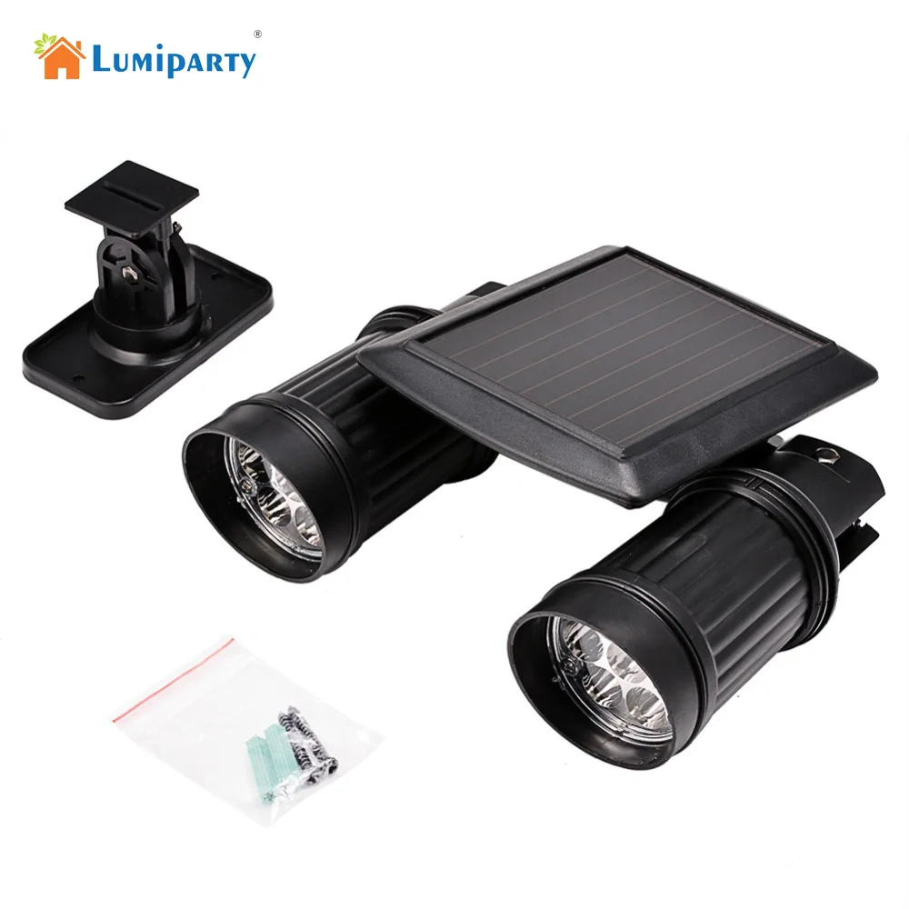 

14LED Solar Powered 2 lamp Spotlight Super Bright Lawn light with Motion Detector ,Pool Pond Garden Path Light LED Solar Light