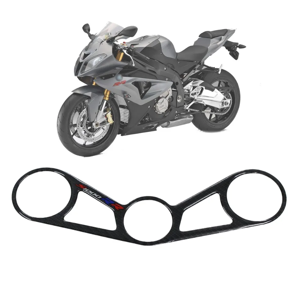 

Carbon Motorcycle Decal Pad Triple Tree Top Clamp Upper Front End Car Stickers Decals For BMW S1000RR BMW S1000 RR 2012-2014