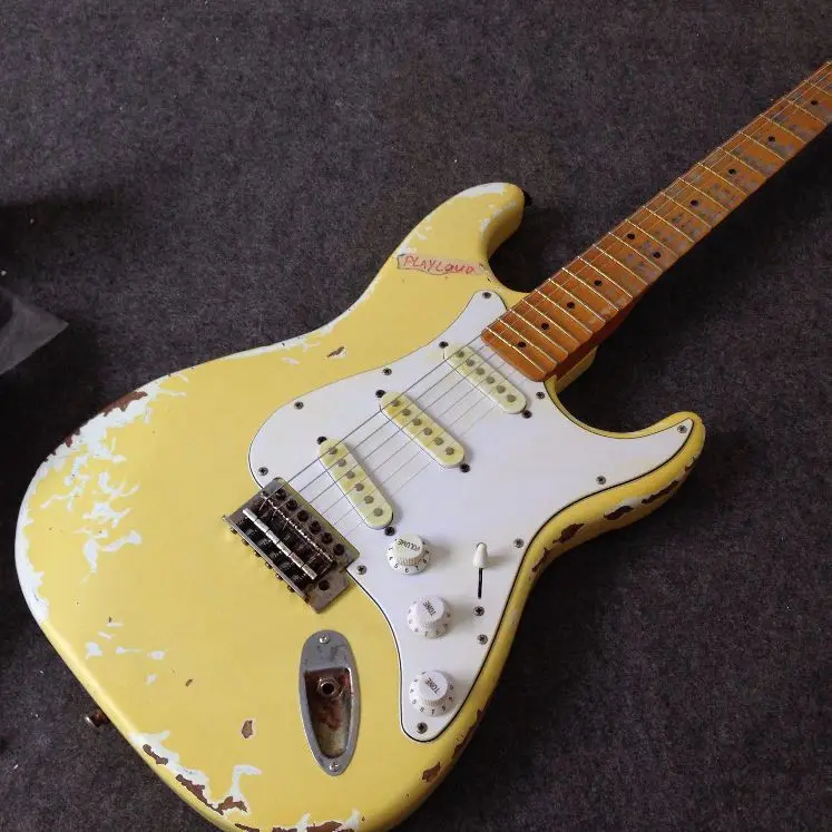 

Handwork Relic electric guitar Yngwie scollop fingerboard Alder body