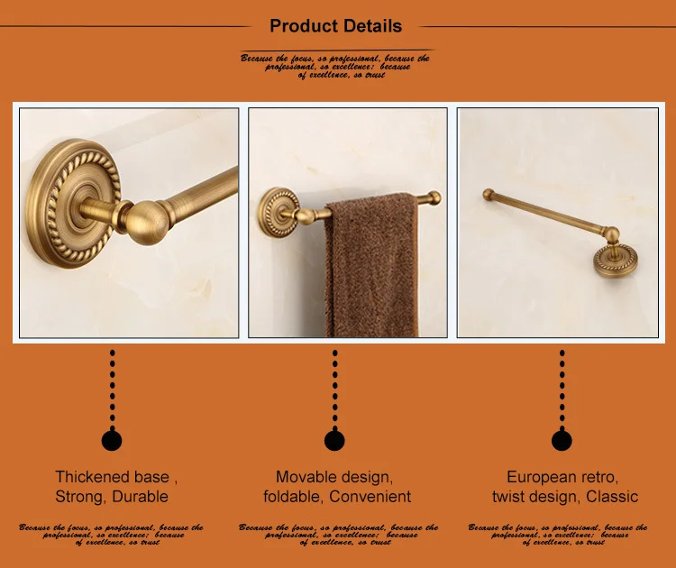 Античная латунь вешалка для полотенец в ванную, одно полотенце бар, вешалка для полотенец твердая латунная стойка для полотенец аксессуары для ванной комнаты