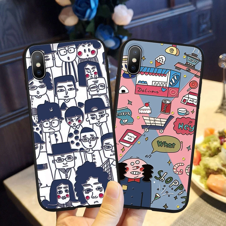 

Cartoon 3D Emboss Silicone TPU Cover For Huawei P30 P20 P10 P9 P8 P Smart Plus 2019 Mate 10 20 Pro nova 2 Lite mini 2017 2i Case