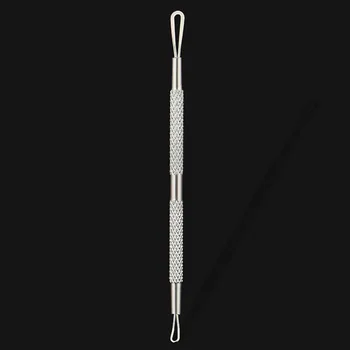 

Silver Needle 1PC Dual-head Loop Stainless Steel Antibacteria Acne Removal Blackhead Pimple Remover Comedone Blemish Extractor
