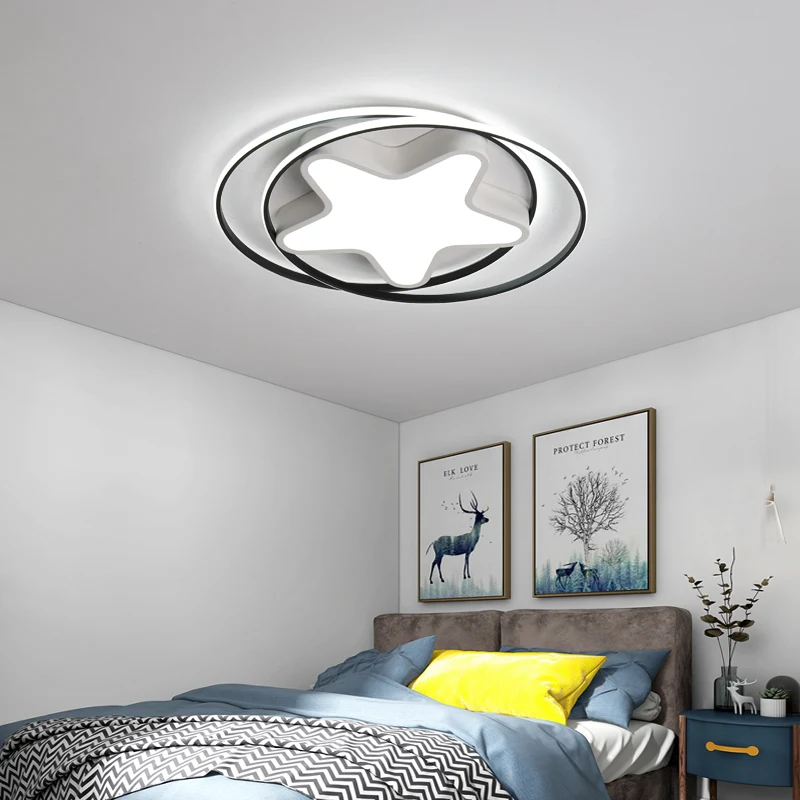 

Black/white modern LED ceiling lights for small living room bedroom study aisle dimmable aluminum ceiling lamp lighting 110 220V