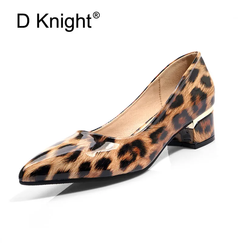 

Women's Pumps 2019 Spring Summer Models Leopard Print Women's High Heels Sexy Pointed Toe Shallow Mouth Office Lady Single Shoes