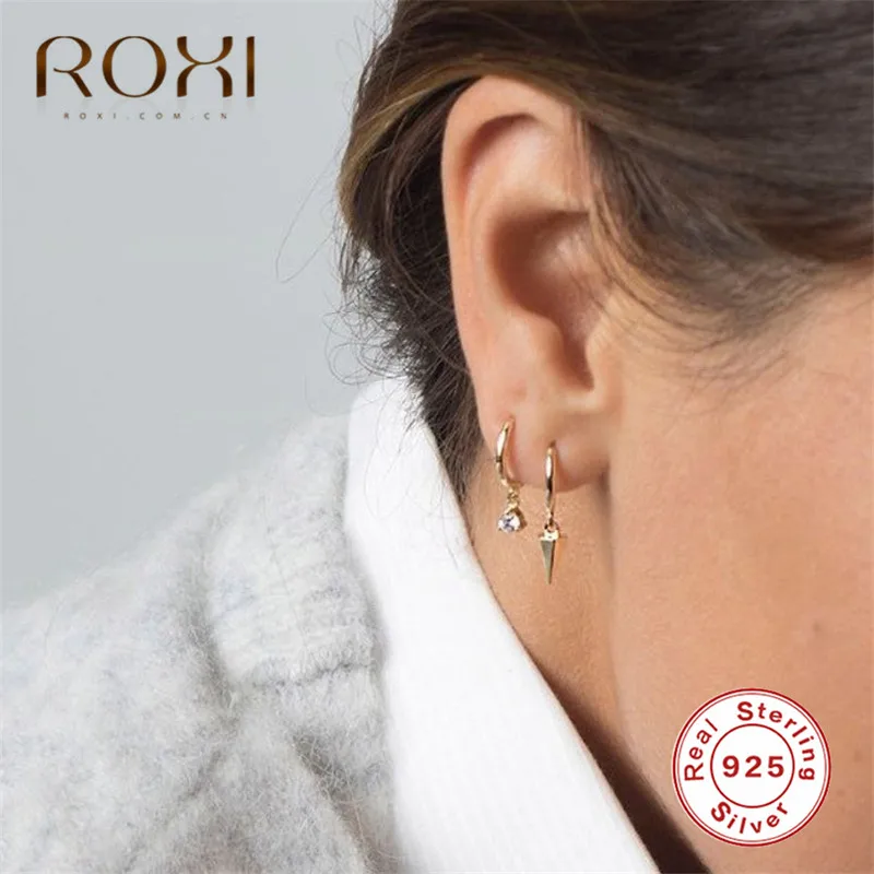 ROXI роскошные женские Серги-Обручи из циркония серьги для женщин CZ Кристалл Круглые Серьги круги модные ювелирные изделия корейские серьги колье Подарочное