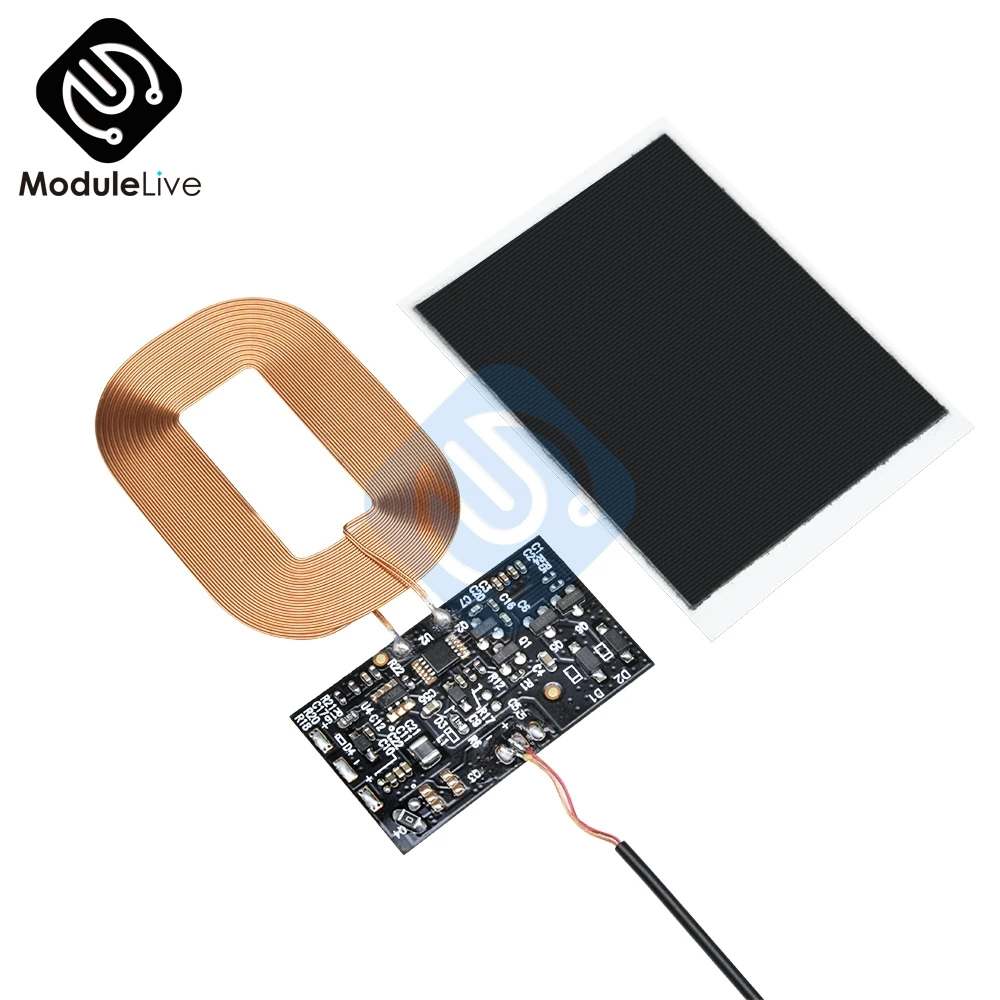 

DIY Qi Standard Wireless Charging Coil Receiver Module Circuit Board PCB DIY Coil For Phone For 5V 1A Battery Quick Fast Charger