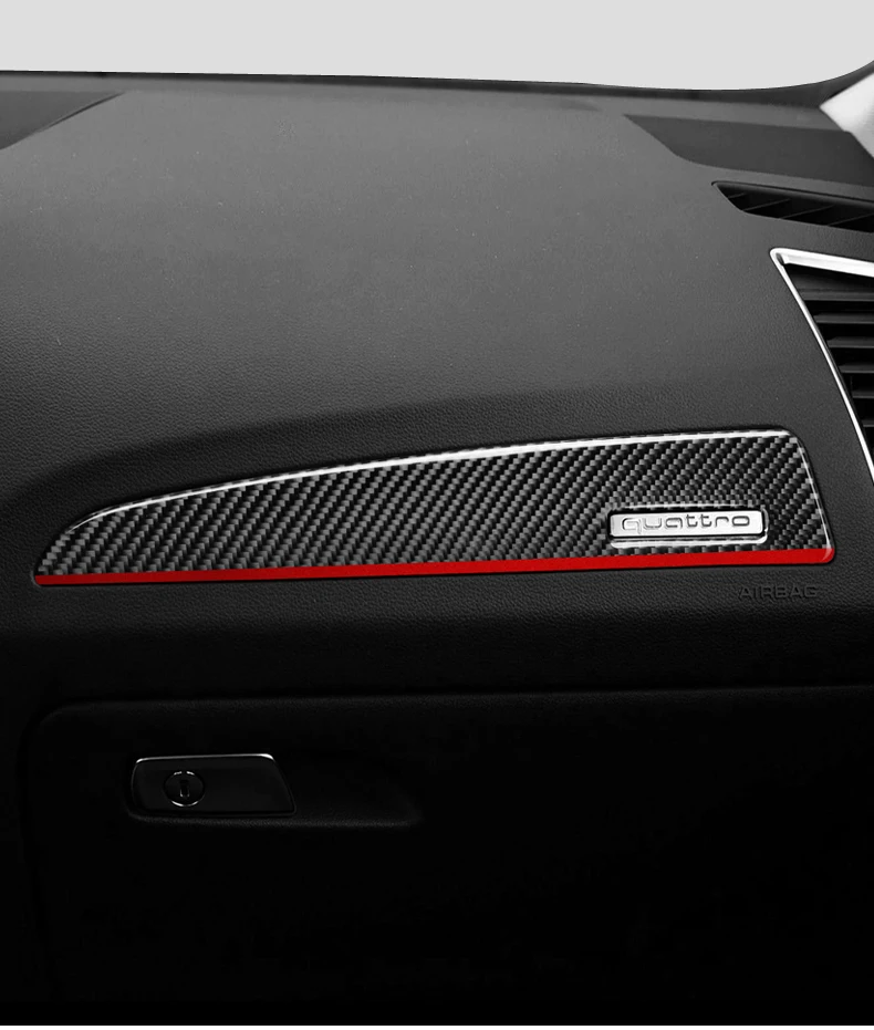 Внутренняя отделка панели из углеродного волокна, накладка на панель приборной панели Copilot, наклейки для Audi Q5(2010-) SQ5(2013