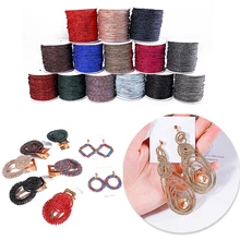 DIY 2 мм, 5 метров, 16 цветов, мягкая алюминиевая проволока, обернутая металлической нитью для серьги, ожерелья, украшения для волос, изготовление ювелирных изделий