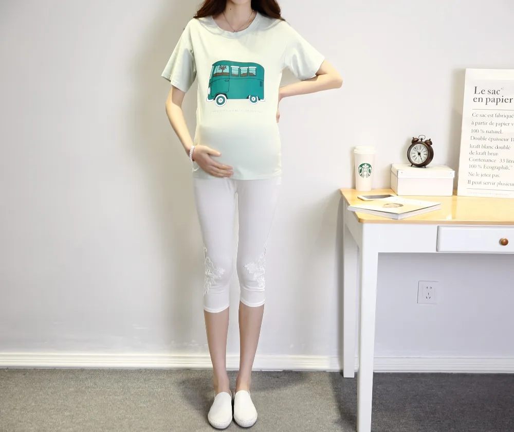 Летние беременные женщины Штаны хлопок беременных женщин Шорты Мода матери живота Штаны Шорты беременных беременные одежда