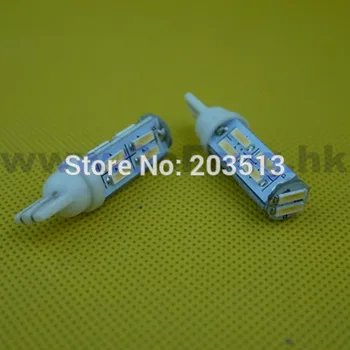 

100pcs/lot wholesale led t10 12v 14 smd 7014 14 LED car lighting W5W 194 7020 SMD high quality White bulb FREE SHIPPING