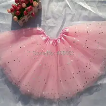 Модная юбка-пачка из тюля с блестками для маленьких девочек; Розовая блестящая юбка-пачка для маленьких танцев;
