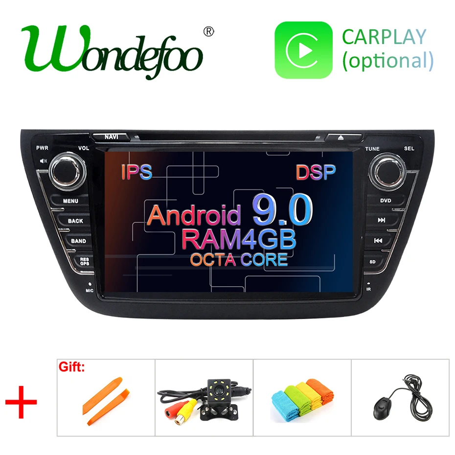 

Android 9.0 4G DSP IPS AV Output CAR DVD PLAYER For SUZUKI SX4 S-CROSS S CROSS 2014 2015 GPS navigation radio stereo