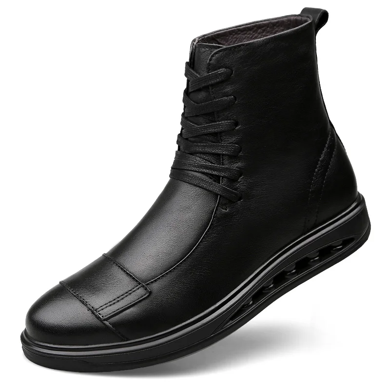 

Boots Men Cow Suede Men's Winter Ankle Boot Men Warmest Snow Boots Men Casual Thick fur Shoe 2019 New Men Sneakers