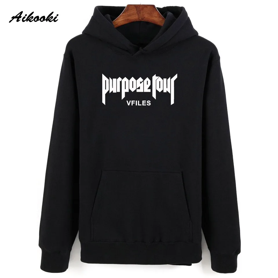Aikooki Justin Bieber VFILES Hoodies Sweatshirt Men Women Harajuku Cap Sweatshirt Fashion Hoodies 2018 Women Men Winter Clothes