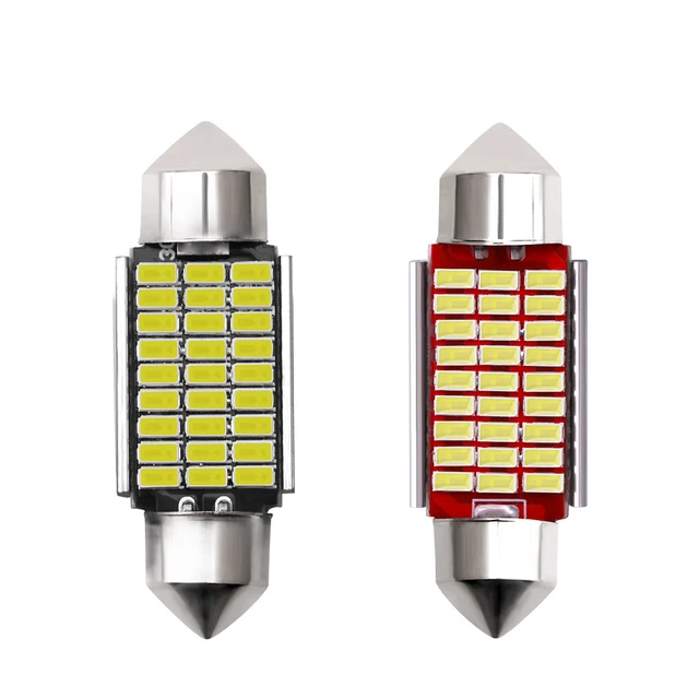 Ampoule LED pour voiture C5W C10W, Super lumineuse, lumière de lecture, Festoon, Canbus, sans erreur, intérieur, 2 pièces, 31mm, 36mm, 39mm, 42mm, 4014SMD -2
