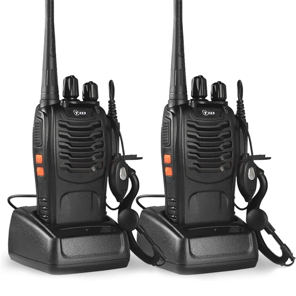 2pcs TID TD V2 Walkie Talkie Handheld 16CH UHF 400 470MHz Portable