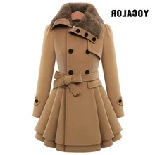 Винтажный шерстяной Тренч с двойной пряжкой, женское осеннее пальто, ветровка, женская зимняя Готическая накидка, плащ парка