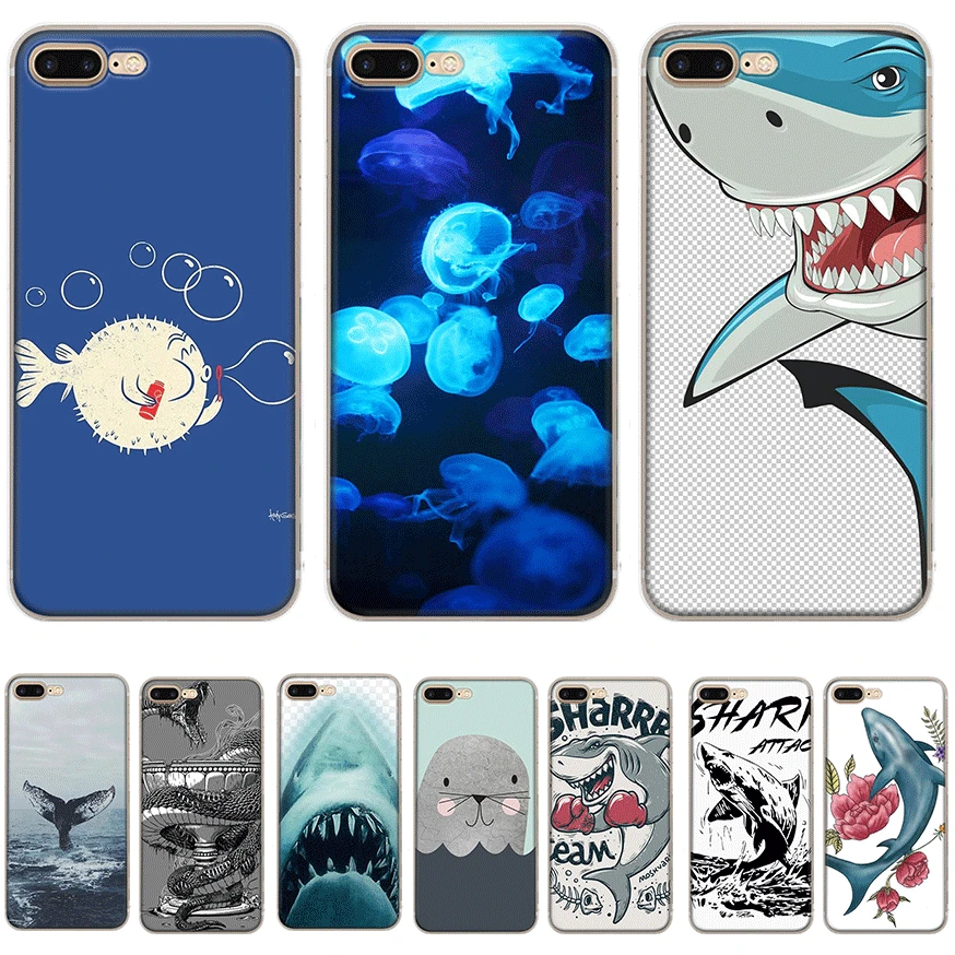 Mobile Phone Case Hard Cover for iPhone 11 Pro X XR XS Max 6 6s 7 8 Plus 5 5s SE Cartoon Dolphin | Мобильные телефоны и