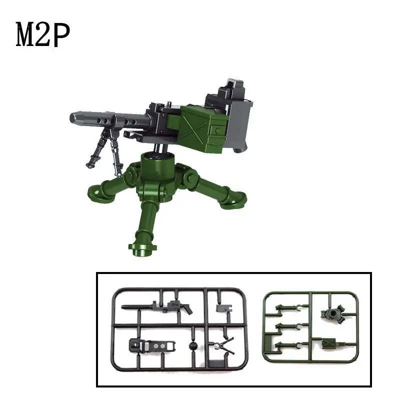 Military building blocks War games heavy machine gun weapon accessories blocks compatible with Legoe for gift