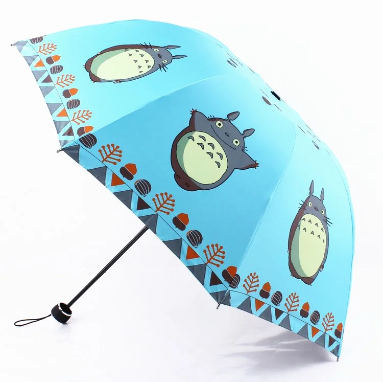 Зонт от дождя Totoro, складной зонт от дождя и солнца с рисунком из мультфильма, Зонт от дождя и солнца с защитой от ультрафиолета, Ветрозащитный Зонт Totoro Paraplu Regen Vrouwen