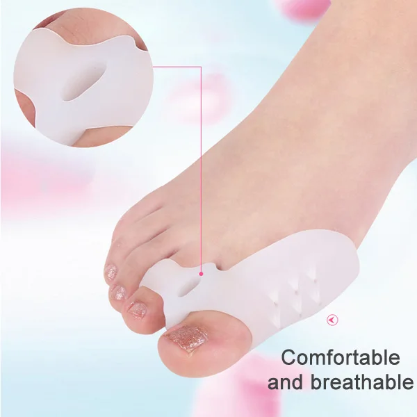 

2pcs Gel Orthotics Thumb Correction Silicone Toe Alignment Separator Bunion Splint SDFA88