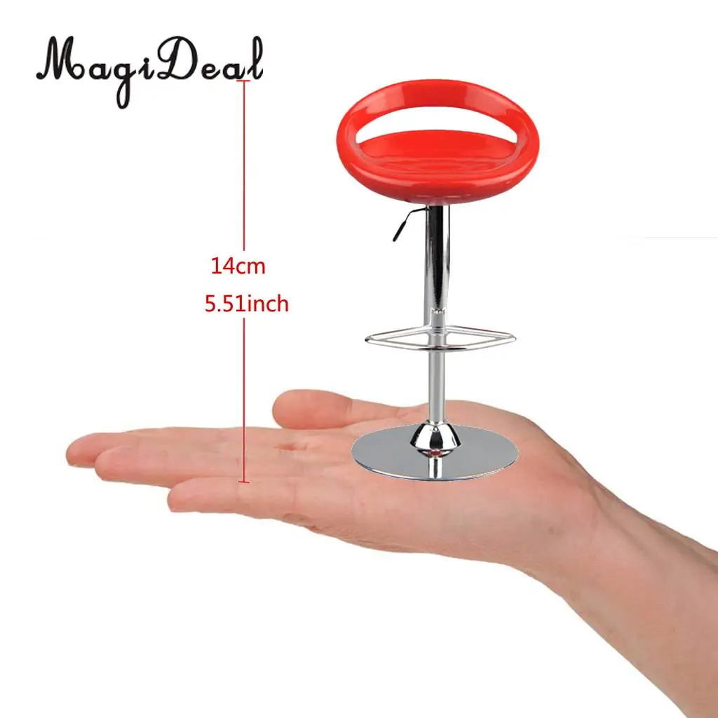 MagiDeal 1/6 Scale Dollhouse Round Swivel Chair Pub Bar Stool Furniture Decor for 12 Inch Action Figure Dolls Acce Toy 6x14cm MagiDeal 1/6 Scale Dollhouse Round Swivel Chair Pub Bar Stool Furniture Decor for 12 Inch Action Figure Dolls Acce Toy 6x14cm