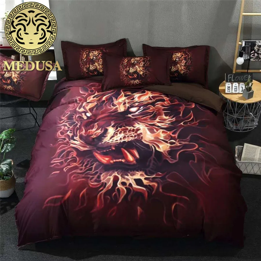 2018 3d Leopard Print Bedding Set Single Double Bed Cal King Queen