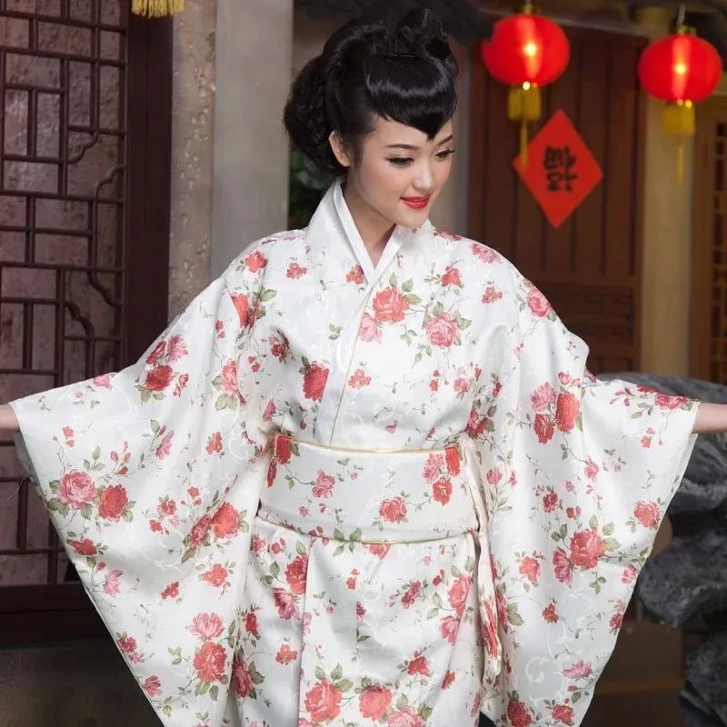 Traditionelle Japanische Damen Lange Kimonos Kleider Neue Sexy Frauen 