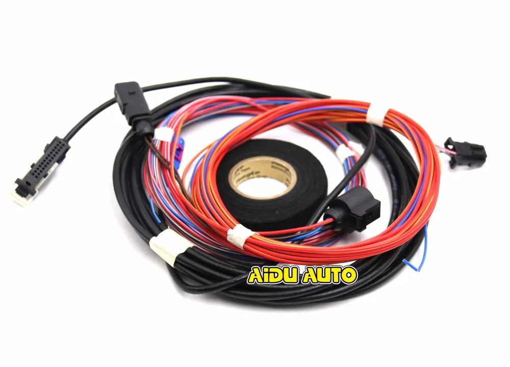 

Emblem Flip rearview View Reversing logo badge flip RGB Camera Cable Harness wire For Golf 6