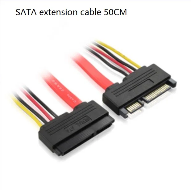 SATA extension cable 50CM 7+15 SATA data cable power cable Male to