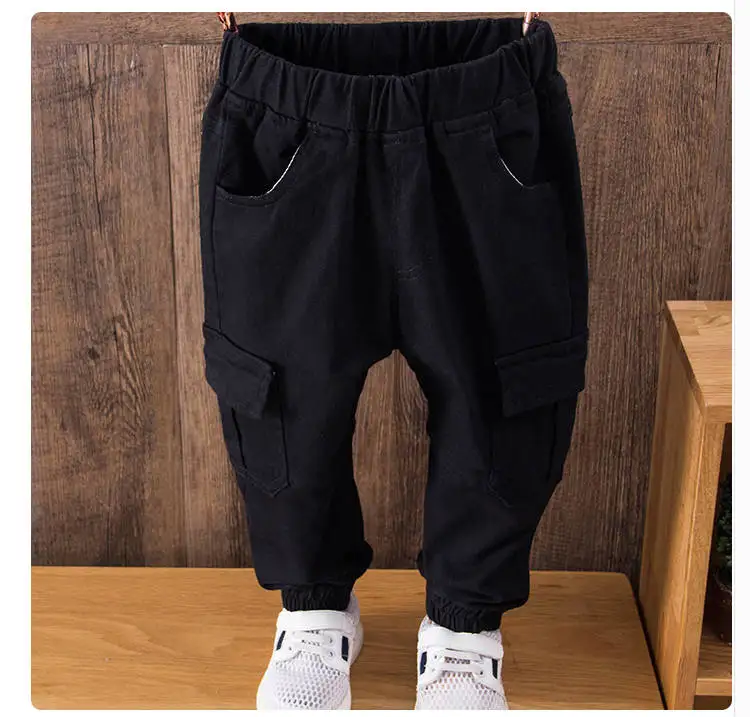 INS/Популярные штаны для мальчиков штаны-карго с большими карманами для детей от 3 до 11 лет весенне-осенние детские штаны удобные хлопковые брюки