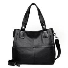 Женские сумки из натуральной кожи, модные Лоскутные сумки через плечо для женщин, сумка-мессенджер, вместительные женские сумки с рюшами