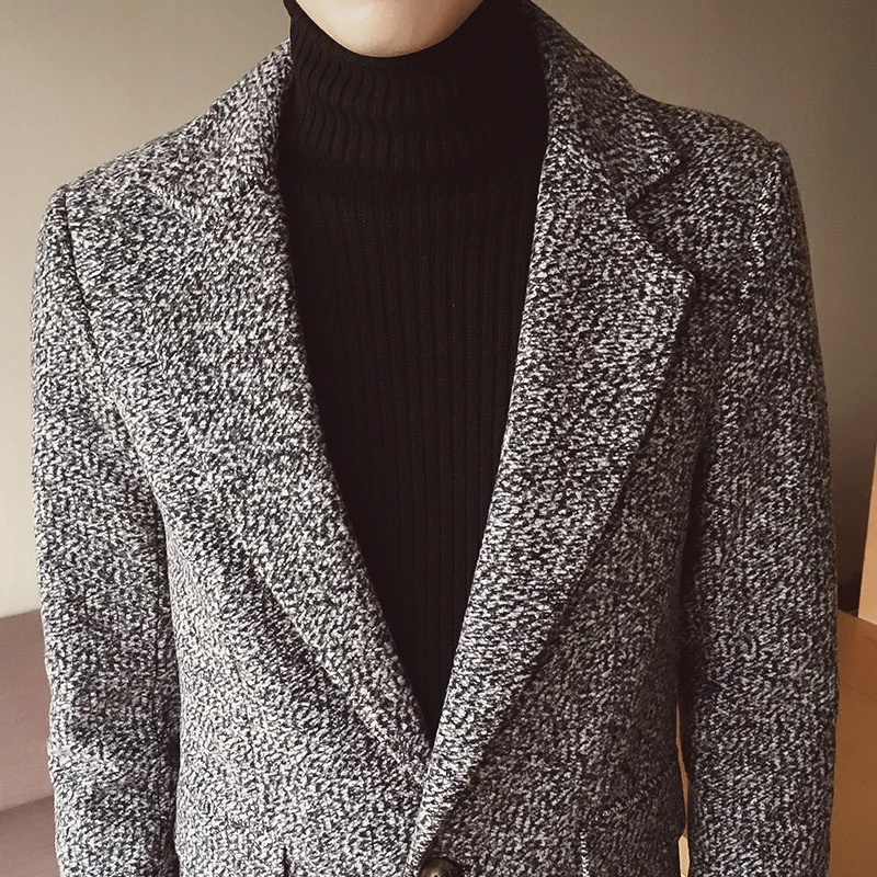 MRMT брендовые зимние Новые мужские куртки, шерстяное пальто для мужчин, ветровка средней длины, повседневное шерстяное пальто