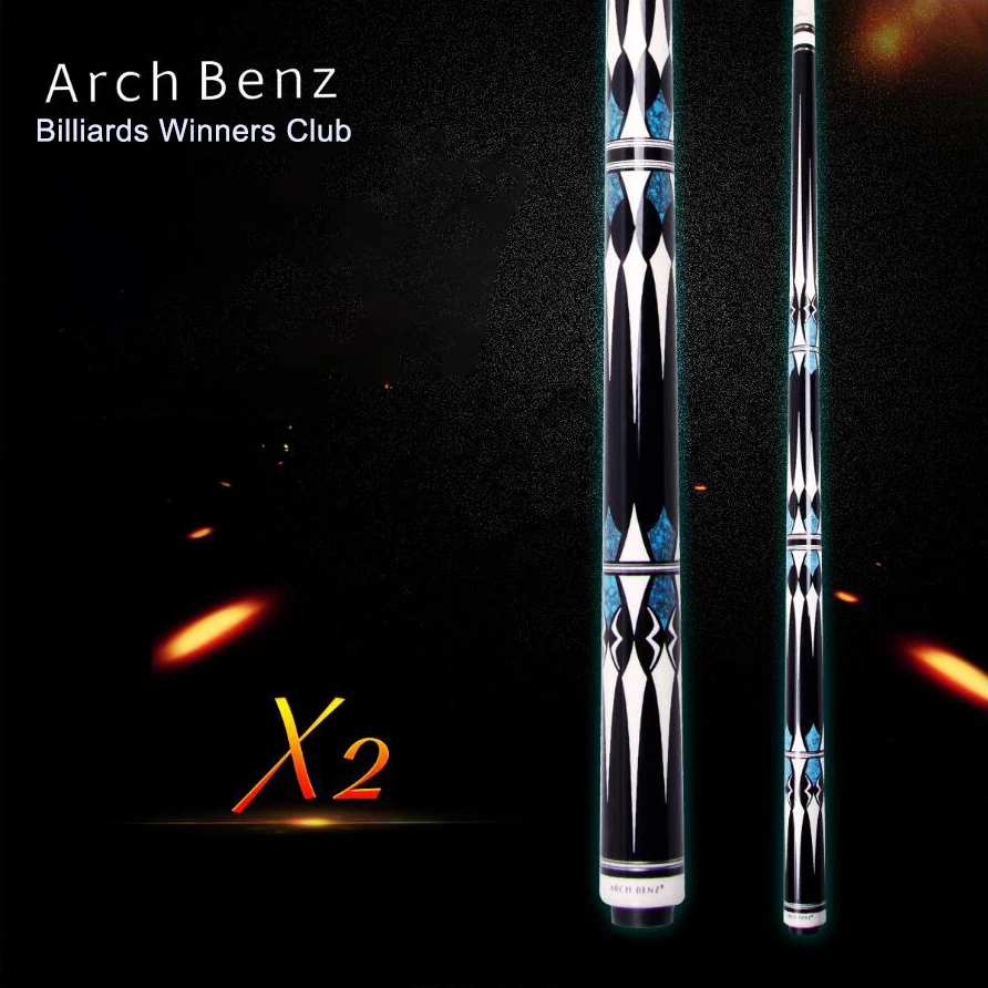 Arch Benz X2 High end Pool Cue 1/2 Pool Cue Stick Kit 13 mm Tip 149 cm