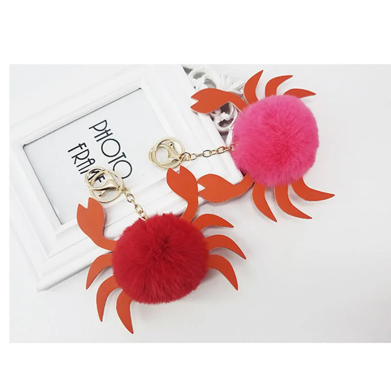 

Hot Sale Cat Jewelry Accessory Hairball Fur Plush Pom Keychain Key Chain