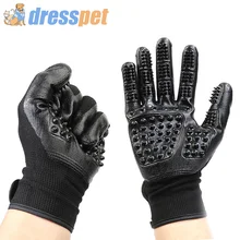 DRESSPET перчатки для ухода за собаками 1 пара Высококачественная щетка для волос массажные с резиновым покрытием перчатки для удаления волос