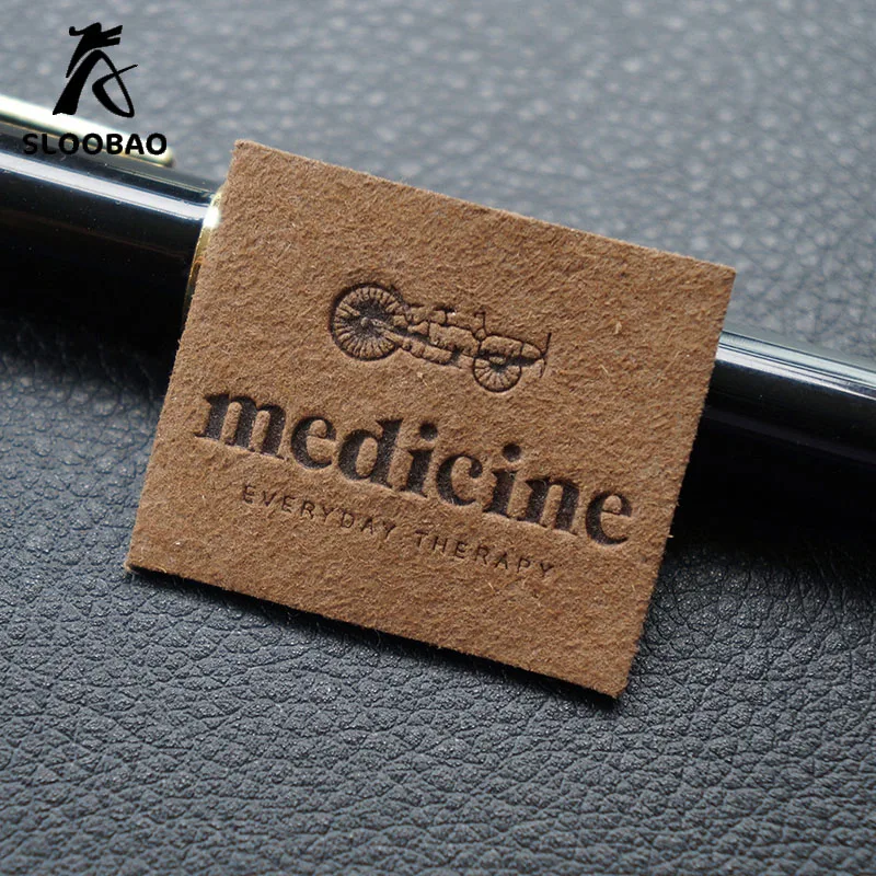 custom leather labels for jeans, bags, shoes in high quality, real leather/genuine label, debossed/engraved logo