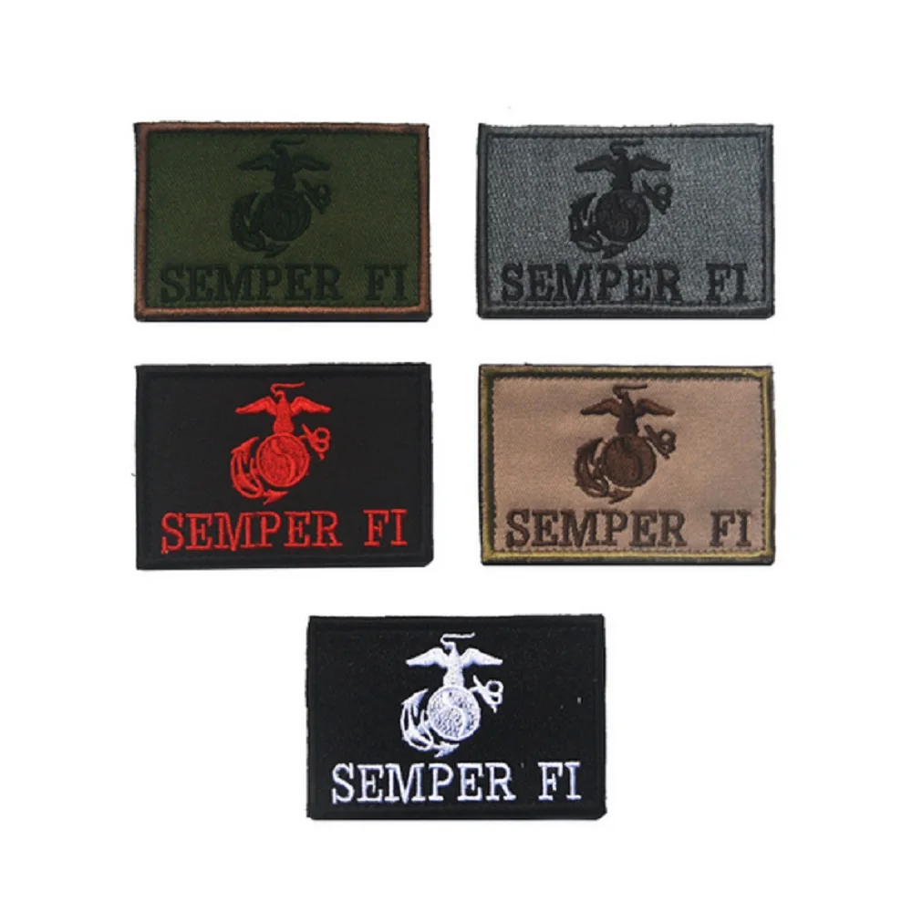 10 шт./лот 3D Вышивка Браслет морской пехоты США Патчи всегда верен Semper Fi повязку ткань знак Открытый Тактические Патчи