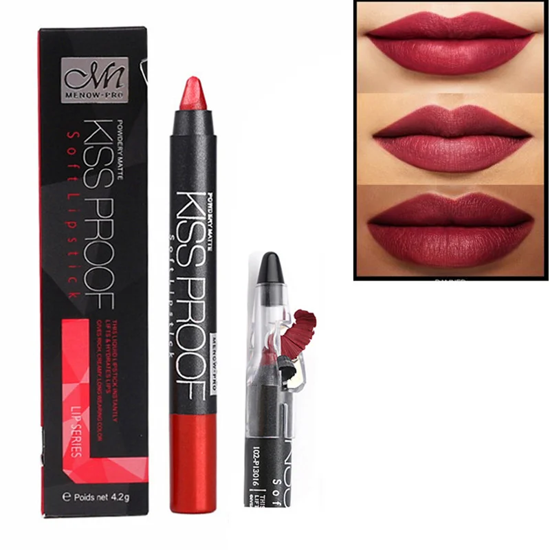 

19 Color KissProof Moisturized Matte Lipstick Sexy Beauty Long-lasting Waterproof Not Fade Lipstick Pencil Makeup for Women