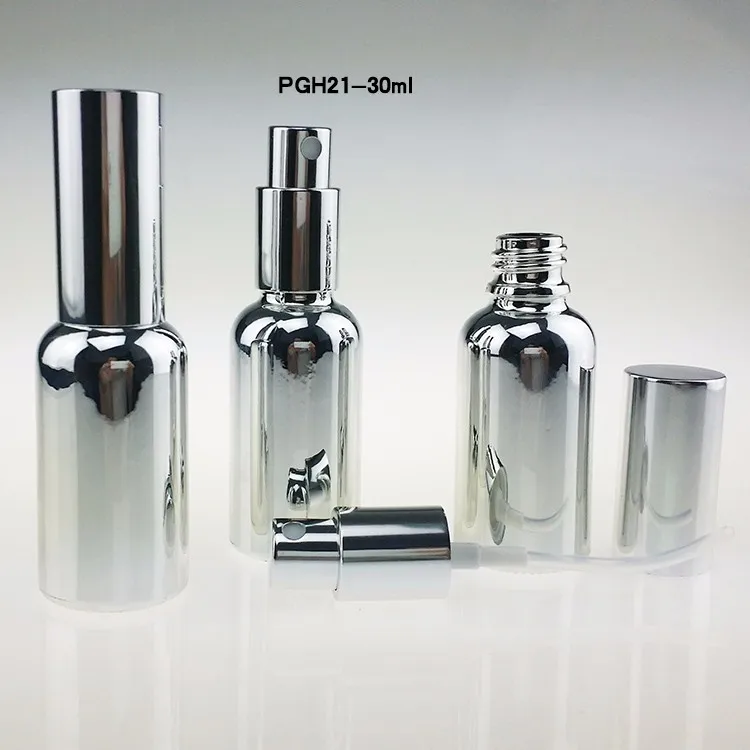 Frasco de Spray de Vidro para Óleo Vazio de Prata Frasco de Spray para Perfume Atacado Granel ml Essencial Luxo 1 Onça Névoa Fina 100 Pcs 30 2 Beleza e saúde