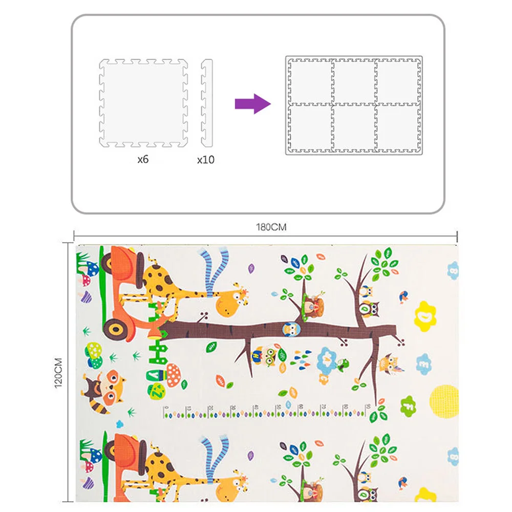 6 шт./компл. утолщенная 2 см EVA пена детский игровой коврик шить коврик детский коврик в собранном виде коврик пазл для детей игровой коврик для лазания