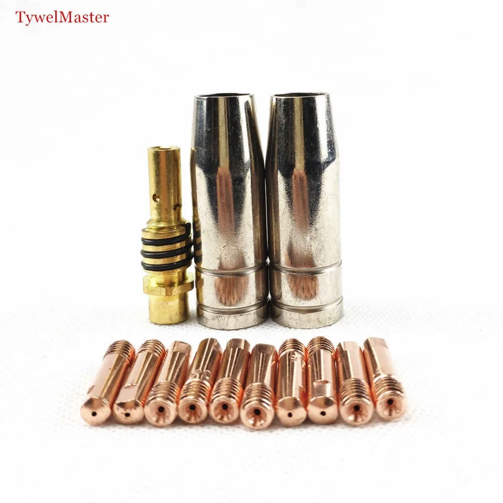 15AK Welding Torch Consumables 13pcs 0.6mm 0.8mm 0.9mm 1.0mm 1.2mm MIG Torch Gas Nozzle Tip Holder for MIG MAG Welding Machine 15AK Welding Torch Consumables 13pcs 0.6mm 0.8mm 0.9mm 1.0mm 1.2mm MIG Torch Gas Nozzle Tip Holder for MIG MAG Welding Machine