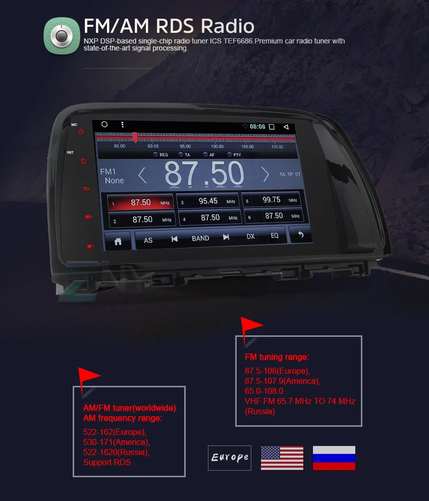 Top 9" Android 7.1 Car Stereo For Mazda CX-5 CX5 2012 2013 2014 2015 Auto Radio Audio Video Headunit GPS Glonass Navigation No DVD 9